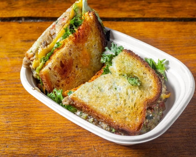 Sweet and Sour Eggplant Sandwiches.